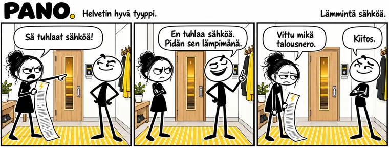 Lämmintä sähköä – PANO-sarjakuva