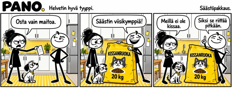 Säästöpakkaus – PANO-sarjakuva