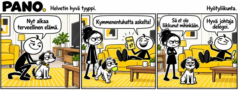 Hyötyliikunta – PANO-sarjakuva