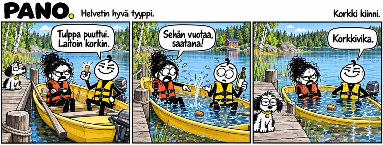 Korkki kiinni – PANO-sarjakuva