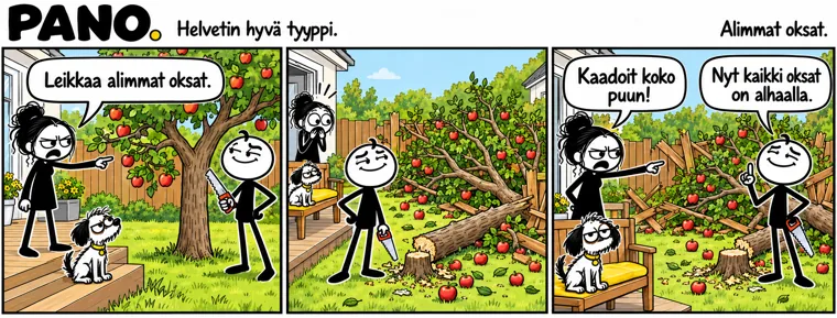 Alimmat oksat – PANO-sarjakuva