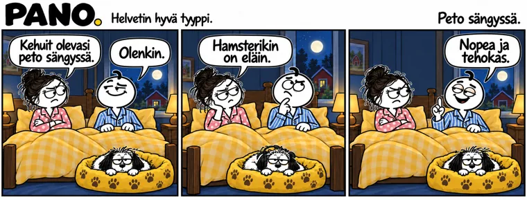 Peto sängyssä – PANO-sarjakuva